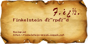 Finkelstein Árpád névjegykártya